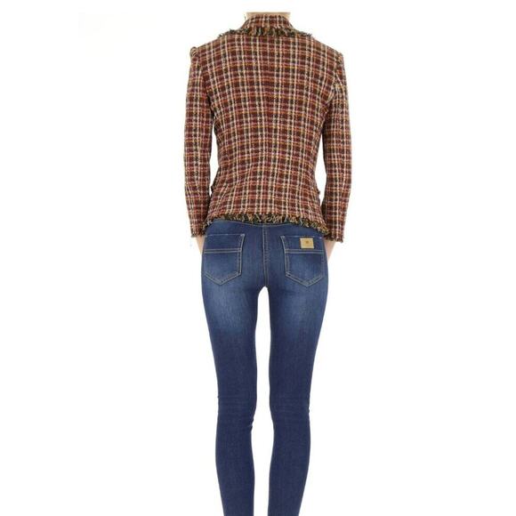 Isabel Marant Etoile Nicole Tweed Fringe Collar Blazer Jacket Double Breasted 6 - Picture 5 of 13